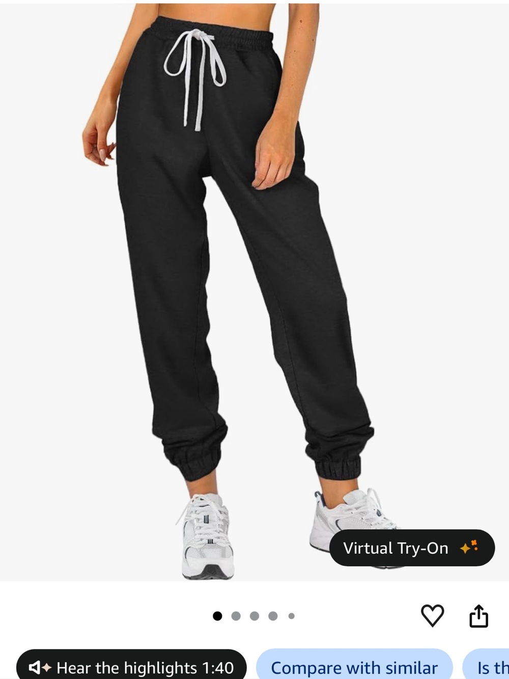 Classic Black Drawstring Jogger Pants